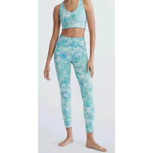 Calvin Klein Performance High Waist Tight Green Compression 4 Way Stretch XS 0-2